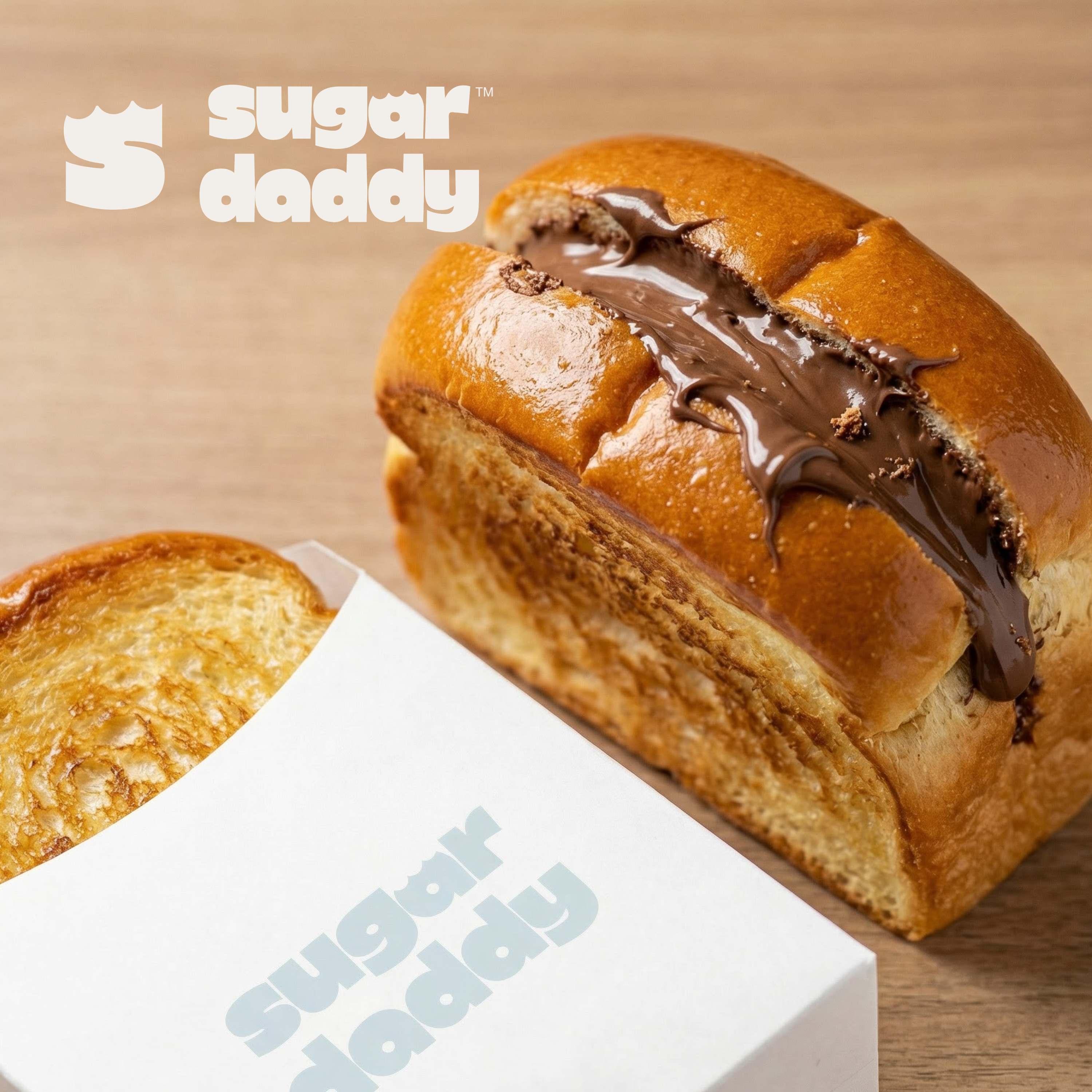 Sugar Daddy Midnight Sugar brioche — dark chocolate variation with intense flavour