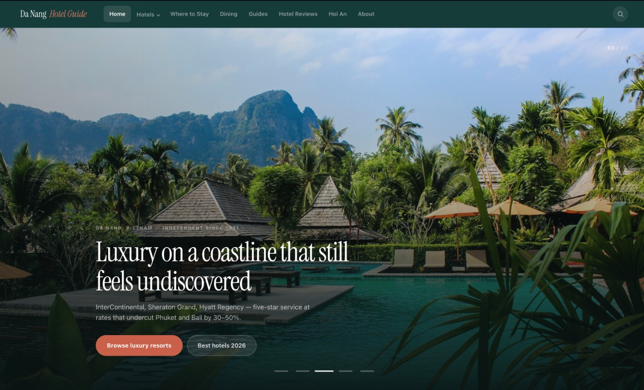 Da Nang Hotel Guide — Find the Best Hotels & Luxury Resorts in Da Nang, Vietnam Luxury resort pool in Da Nang Vietnam — Da Nang Hotel Guide homepage 2026