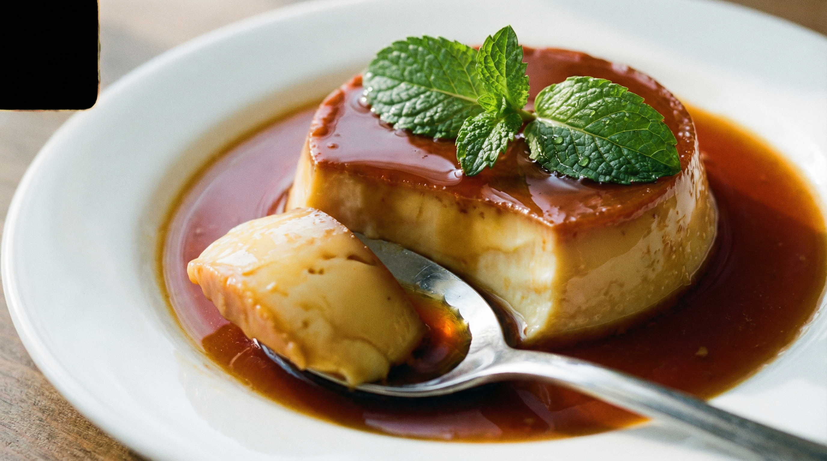 Bánh Flan — a smooth, wobbly Vietnamese caramel flan with dark caramel sauce drizzled over the top