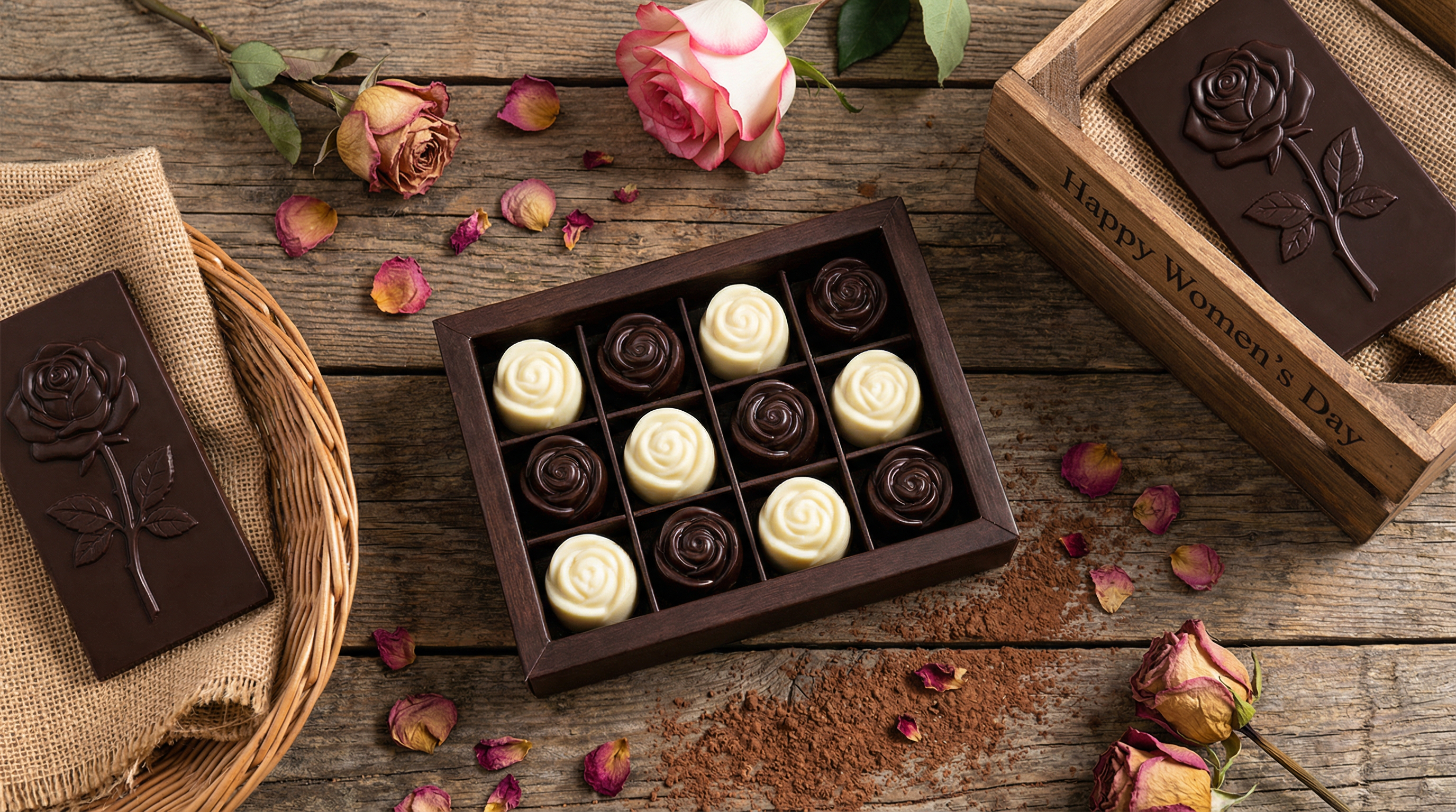 Savall Chocolate — an elegant arrangement of Spanish-style premium chocolate bonbons and truffles