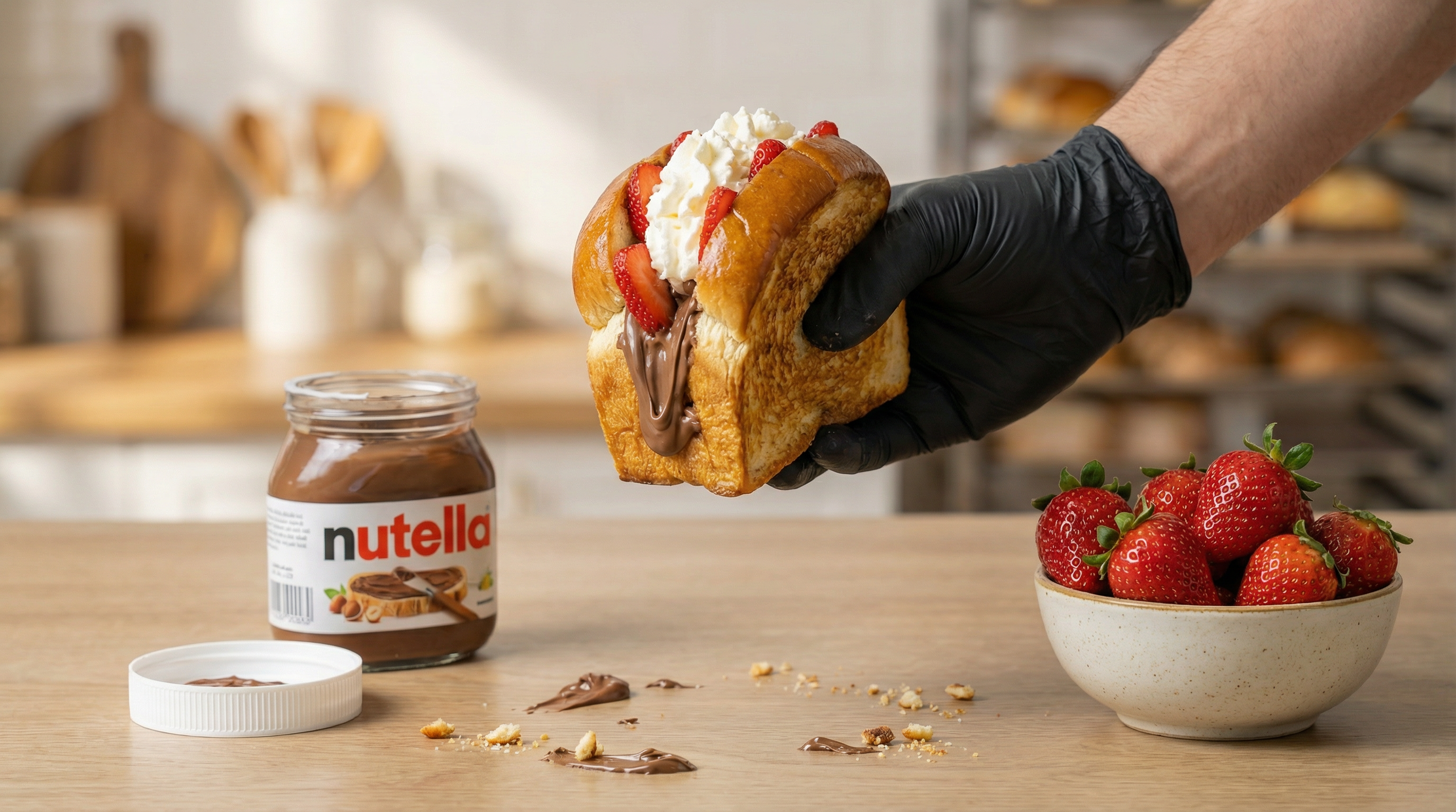 Sugar Daddy Nutella Brioche — golden pillowy brioche with warm Nutella filling